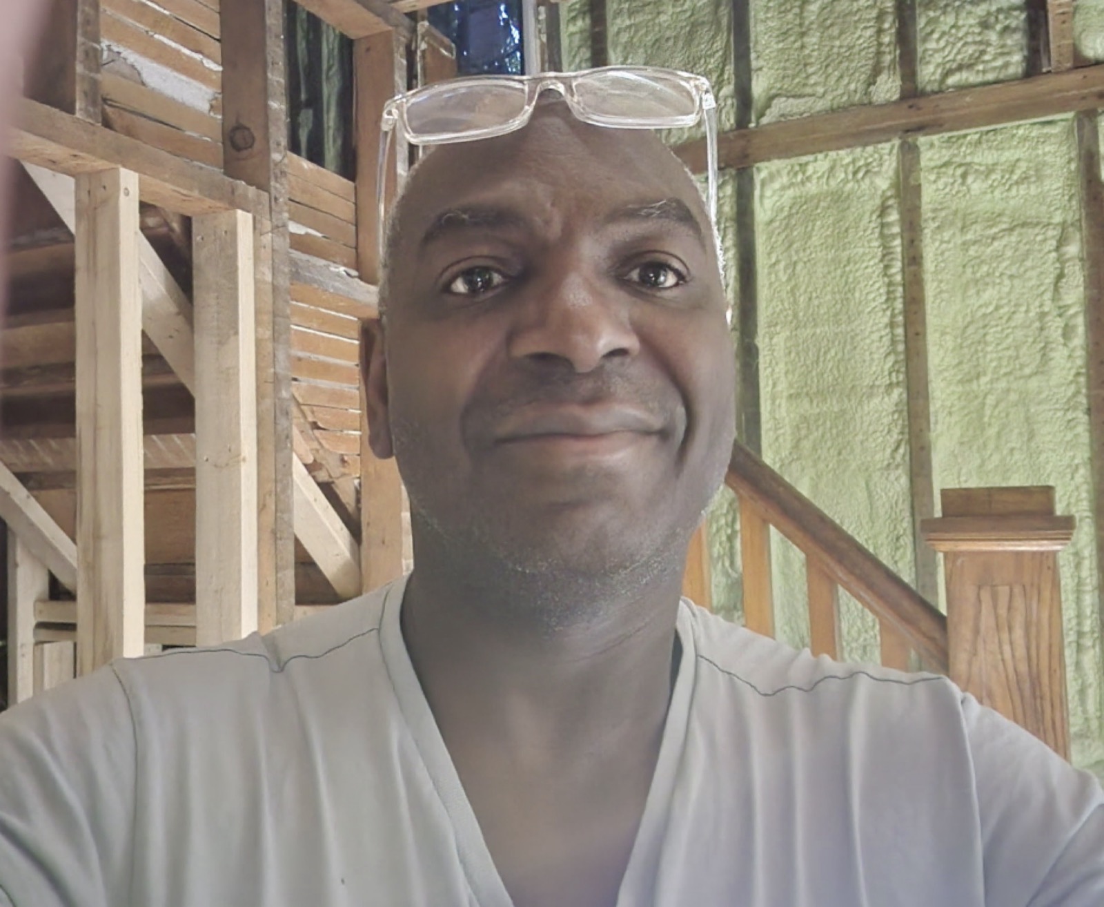 Joel on site at the Kitchener main-floor renovation